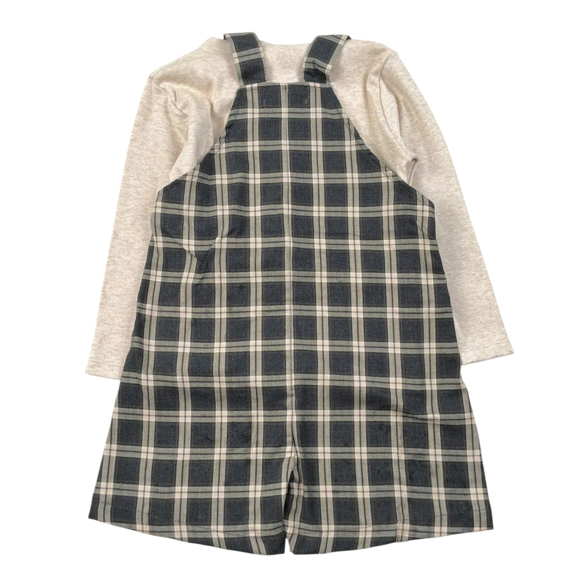 Calamaro Completo 2Pz Salopette-Shirt Beige per Bambino 11236J BEIGE CALAMARO 