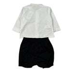 Calamaro Completo 3Pz Camicia-Bermuda-Papillon Bianco/Nero per Neonato 11258 BIANCO/NERO CALAMARO 