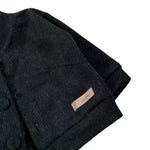 Calamaro Cardigan tinta unita con Logo Nero per Neonato 14026 NERO CALAMARO 