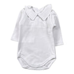 Calamaro Body tinta unita con Colletto Bianco per Bambina 190900J BIANCO CALAMARO 