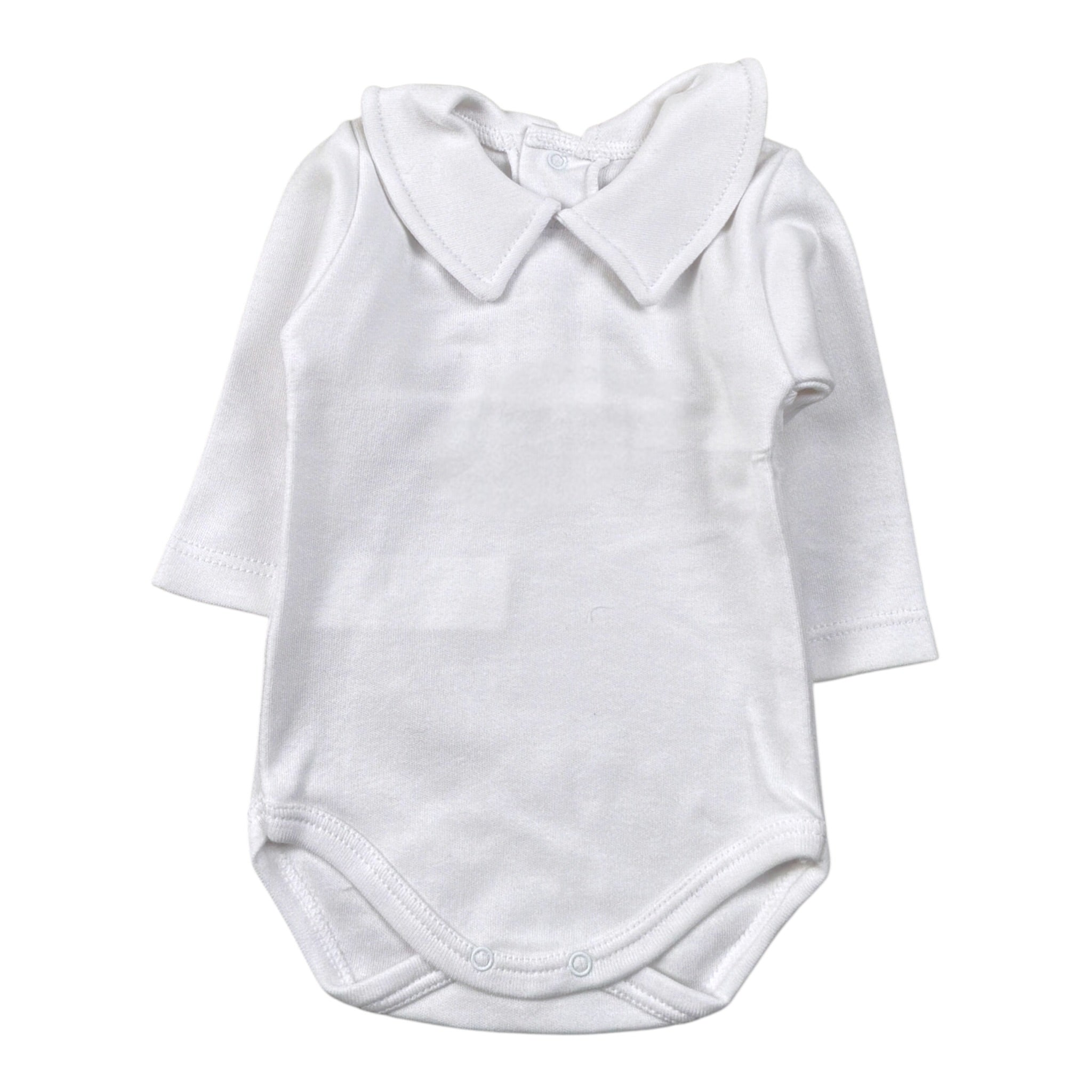Calamaro Body tinta unita con Colletto Bianco per Bambina 190900J BIANCO CALAMARO 