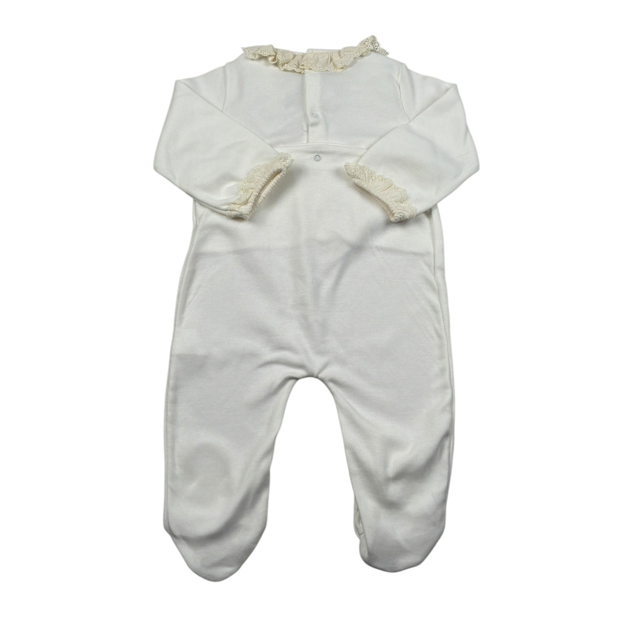 Calamaro Tutina Manica Lunga tinta unita Panna per Neonata 33047 PANNA CALAMARO 