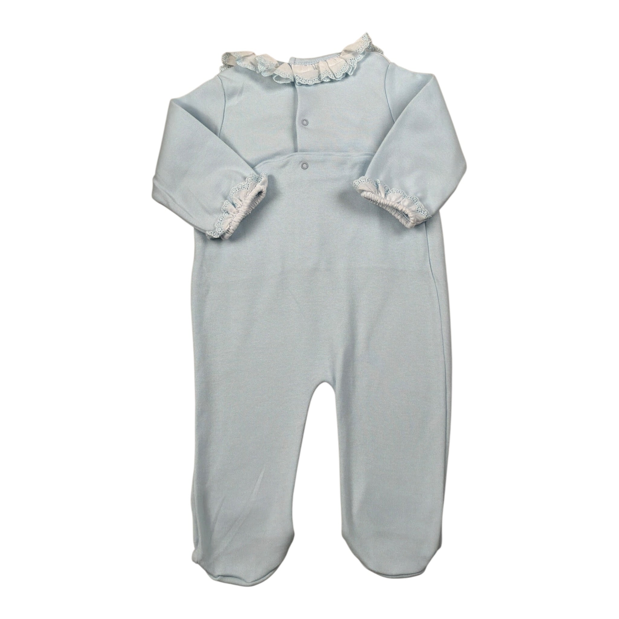 Calamaro Tutina Manica Lunga tinta unita Azzurro per Neonata 33047X AZZURRO CALAMARO 