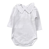 Calamaro Body tinta unita con Colletto Bianco per Neonata 190900 BIANCO CALAMARO 