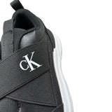Calvin Klein Sneakers tinta unita con Logo Nero per Bambina 83172 NERO CALVIN KLEIN 