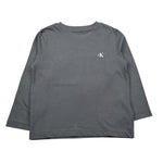 Calvin Klein Shirt Girocollo tinta unita con Logo Grigio per Bambino IB01539 GRIGIO CALVIN KLEIN 