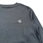 Calvin Klein Shirt Girocollo tinta unita con Logo Grigio per Bambino IB01539 GRIGIO CALVIN KLEIN 