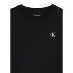 Calvin Klein Shirt Girocollo tinta unita con Stampa Nero per Bambino IB02255 NERO CALVIN KLEIN 
