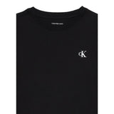 Calvin Klein Shirt Girocollo tinta unita con Stampa Nero per Bambino IB02255 NERO CALVIN KLEIN 