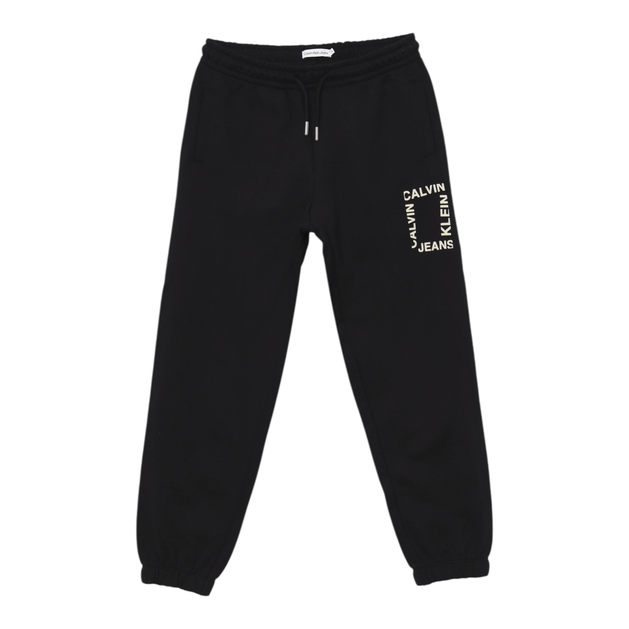 Calvin Klein Pantalone Tuta tinta unita con Logo Nero per Bambino IB0IB02125 NERO CALVIN KLEIN 