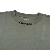Calvin Klein Shirt Girocollo tinta unita con Logo Verde per Bambino IB0IB02354 VERDE CALVIN KLEIN 