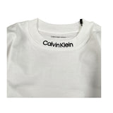 Calvin Klein Shirt Girocollo tinta unita con Logo Bianco per Bambino IB0IB02354X BIANCO CALVIN KLEIN 
