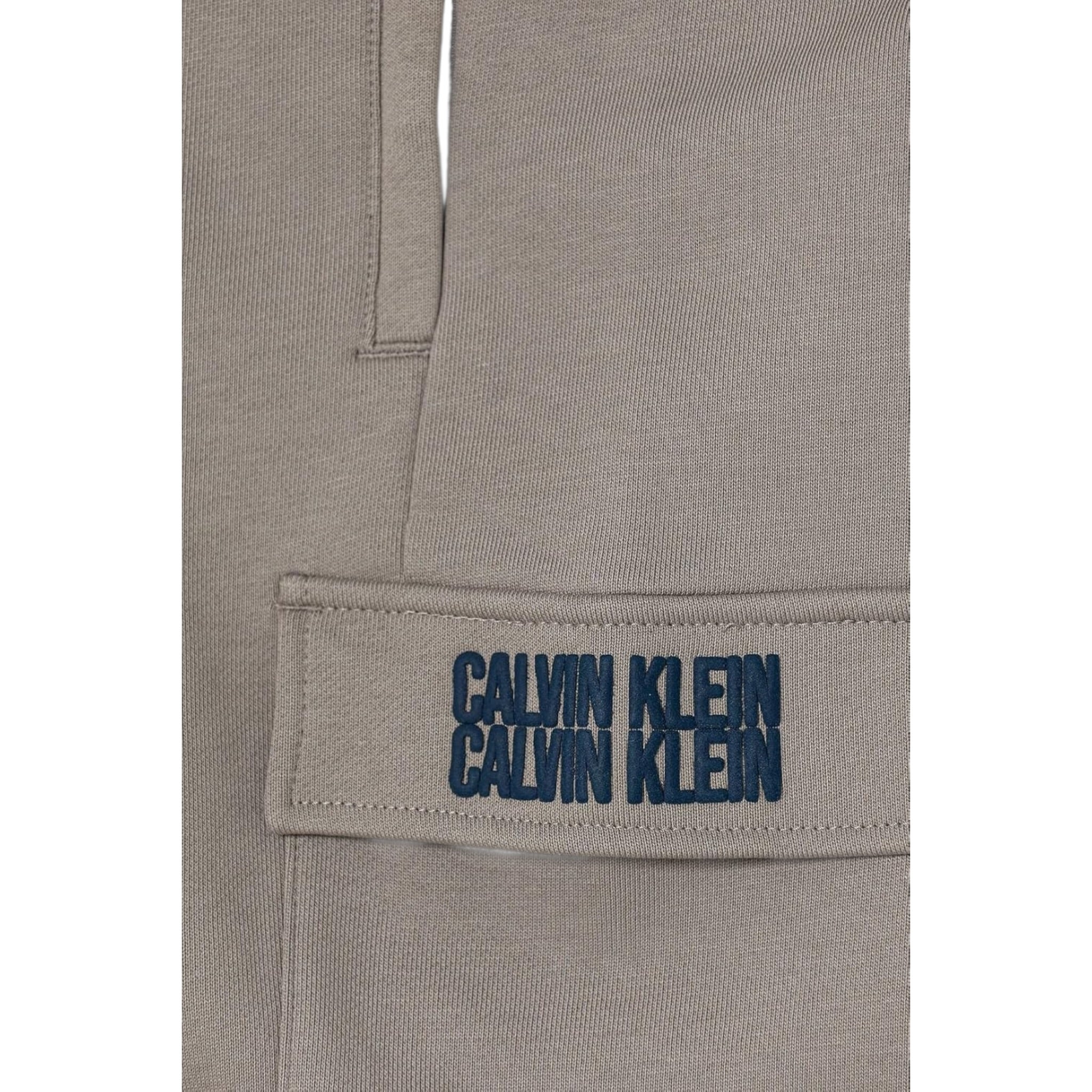 Calvin Klein Pantalone tinta unita con Logo Beige per Bambino IB0IB02522 BEIGE CALVIN KLEIN 