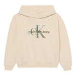 Calvin Klein Felpa Chiusa con Cappuccio tinta unita Beige per Bambina IB0IB02524XX BEIGE CALVIN KLEIN 