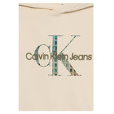 Calvin Klein Felpa Chiusa con Cappuccio tinta unita Beige per Bambina IB0IB02524XX BEIGE CALVIN KLEIN 