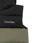 Calvin Klein Smanicato Bicolore con Cappuccio Verde per Bambino IB0IB02535 VERDE CALVIN KLEIN 