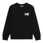 Calvin Klein Felpa Girocollo tinta unita con Stampa Nero per Bambino IB0IB02545 NERO CALVIN KLEIN 