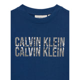 Calvin Klein Felpa Chiusa Girocollo tinta unita con Stampa Blu per Bambino IB0IB0257K BLU CALVIN KLEIN 