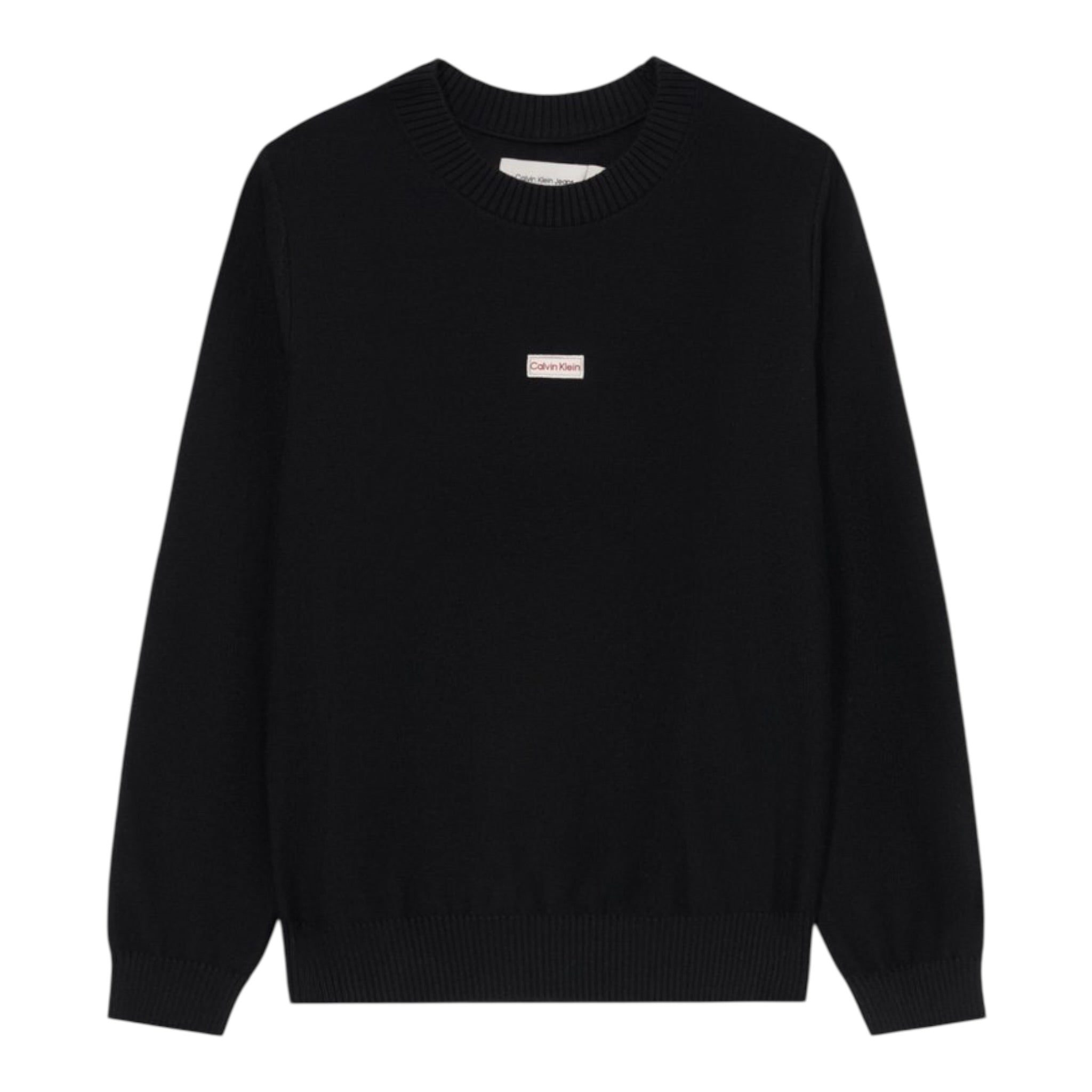 Calvin Klein Maglia tinta unita con Stampa Nero per Bambina IB0IB02596 NERO CALVIN KLEIN 