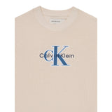 Calvin Klein Maglia Girocollo tinta unita con Logo Beige per Bambino IB0IB02598 BEIGE CALVIN KLEIN 