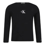 Calvin Klein Shirt tinta unita con Stampa Nero per Bambino IG0IG02135 NERO CALVIN KLEIN 