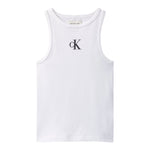 Calvin Klein Canotta tinta unita con Stampa Bianco per Bambina IG0IG0243505 BIANCO CALVIN KLEIN 
