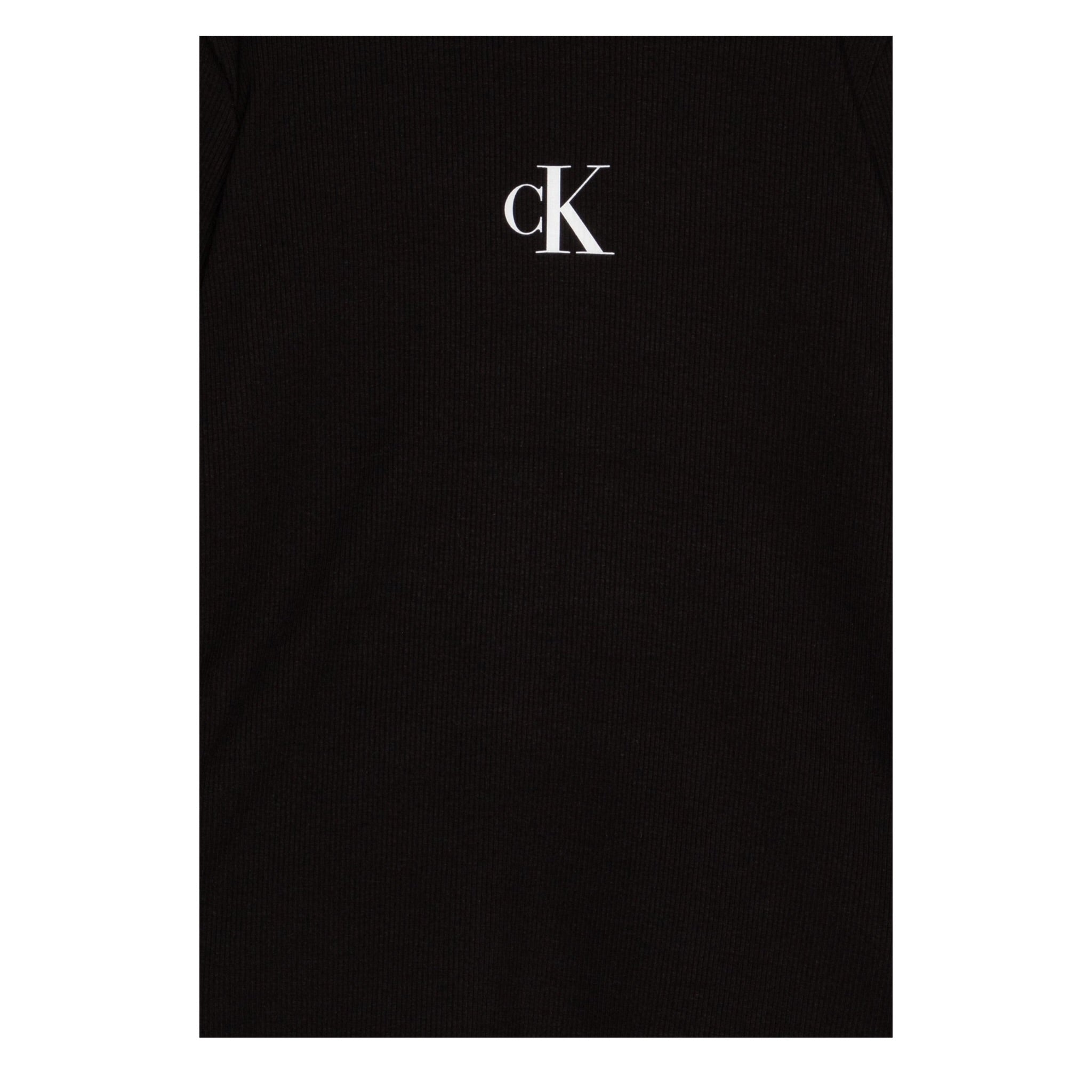 Calvin Klein Maglia tinta unita Collo Alto con Logo Nero per Bambina IG0IG02808 NERO CALVIN KLEIN 