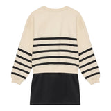 Calvin Klein Abito Manica Lunga Fantasia A Righe Beige per Bambina IG0IG02963 BEIGE CALVIN KLEIN 