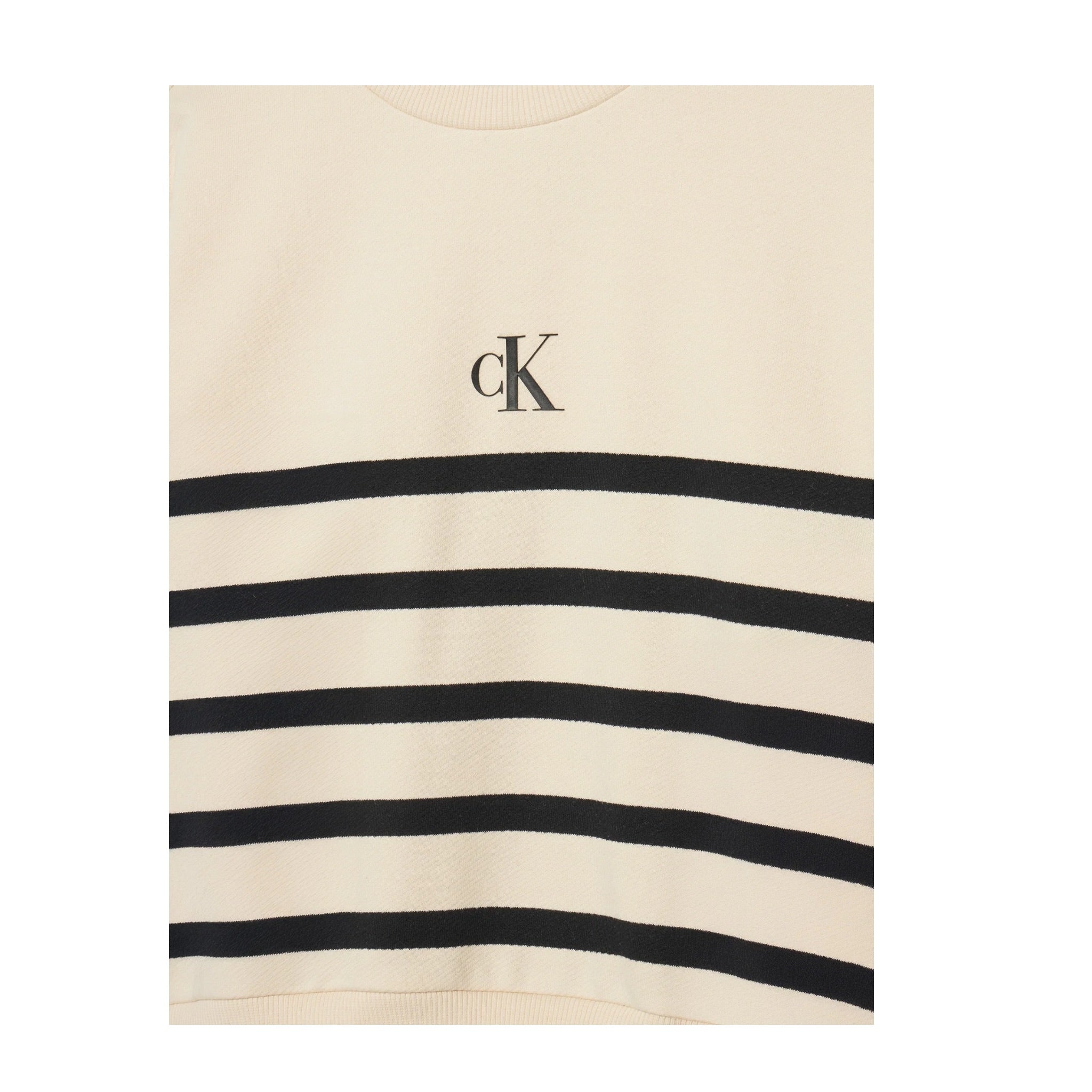 Calvin Klein Abito Manica Lunga Fantasia A Righe Beige per Bambina IG0IG02963 BEIGE CALVIN KLEIN 