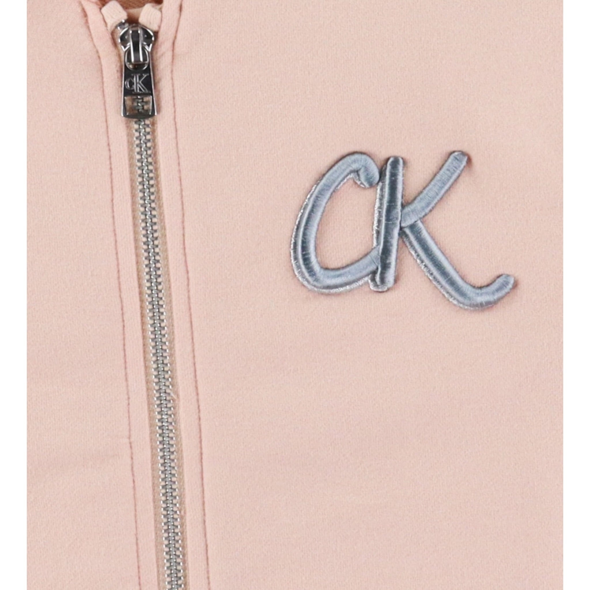 Calvin Klein Felpa con Zip E Cappuccio tinta unita Rosa per Bambina IG0IG02969 ROSA CALVIN KLEIN 