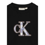 Calvin Klein Felpa tinta unita Girocollo con Logo Nero per Bambina IG0IG02970 NERO CALVIN KLEIN 