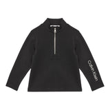 Calvin Klein Shirt tinta unita con Zip Nero per Bambina IG0IG02978 NERO CALVIN KLEIN 
