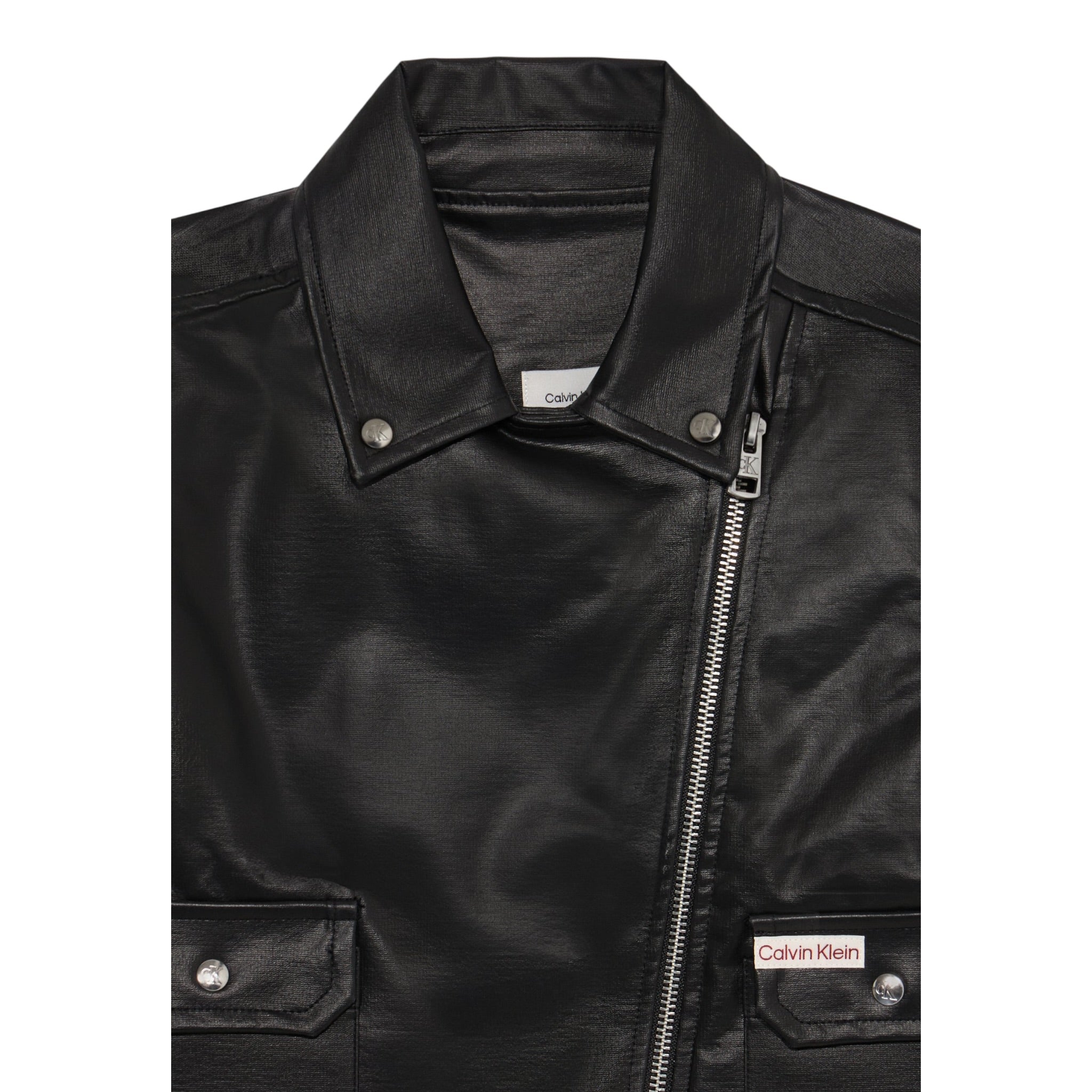 Calvin Klein Chiodo In Ecopelle tinta unita Nero per Bambina IG0IG02982 NERO CALVIN KLEIN 