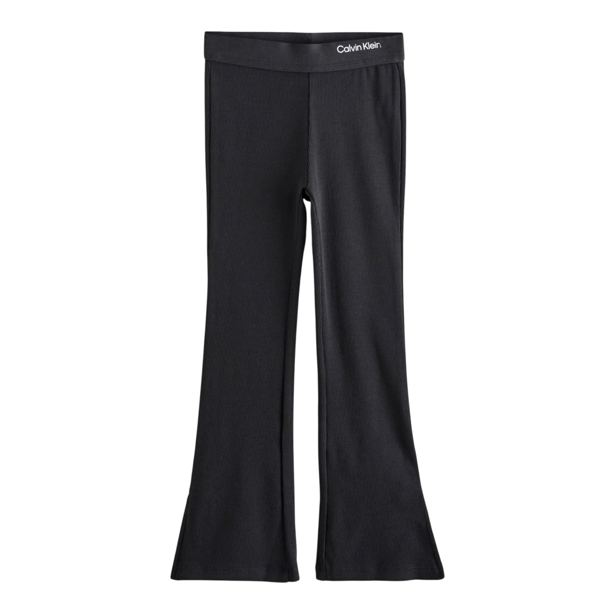 Calvin Klein Leggins tinta unita con Logo Modello Zampa Nero per Bambina IG0IG03003 NERO CALVIN KLEIN 