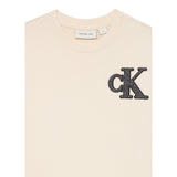 Calvin Klein Abito Manica Lunga tinta unita con Logo Panna per Bambina IG0IG03009PGB PANNA CALVIN KLEIN 