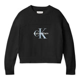 Calvin Klein Maglia Girocollo tinta unita con Logo Nero per Bambina IG0IG03046 NERO CALVIN KLEIN 
