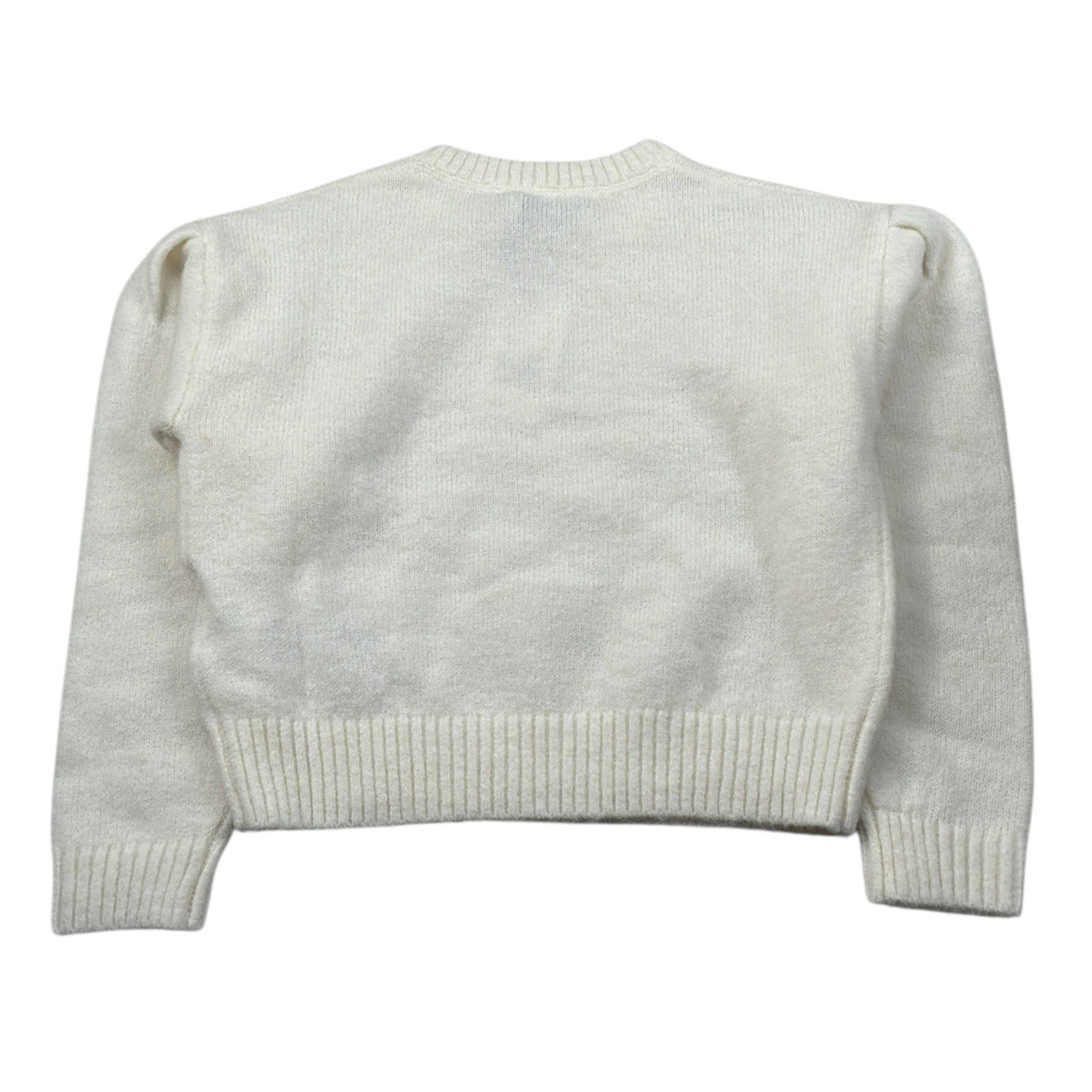 Calvin Klein Maglia Girocollo tinta unita con Logo Panna per Bambina IG0IG03048XU4 PANNA CALVIN KLEIN 