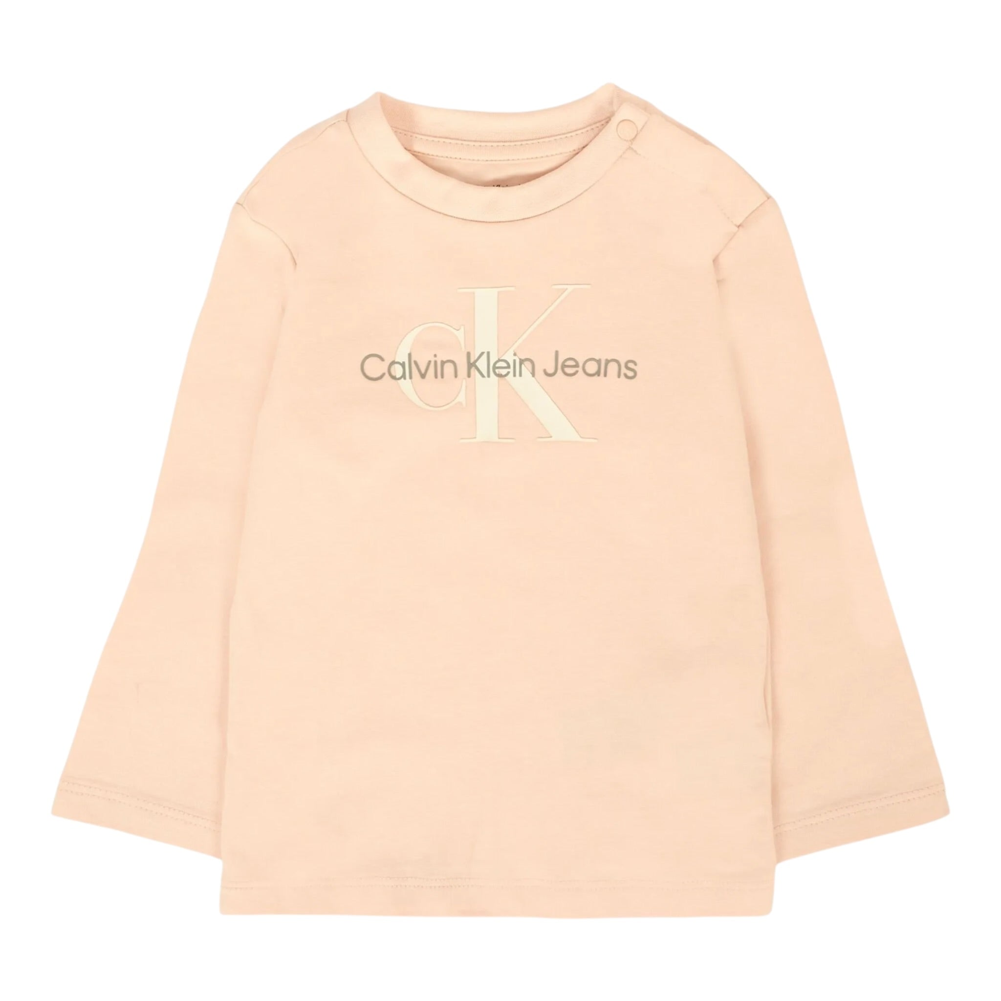 Calvin Klein Shirt Girocollo tinta unita con Logo Rosa per Neonata IN0IN00005 ROSA CALVIN KLEIN 