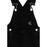 Calvin Klein Salopette tinta unita con Logo Nero per Bambino IN0IN00207 NERO CALVIN KLEIN 