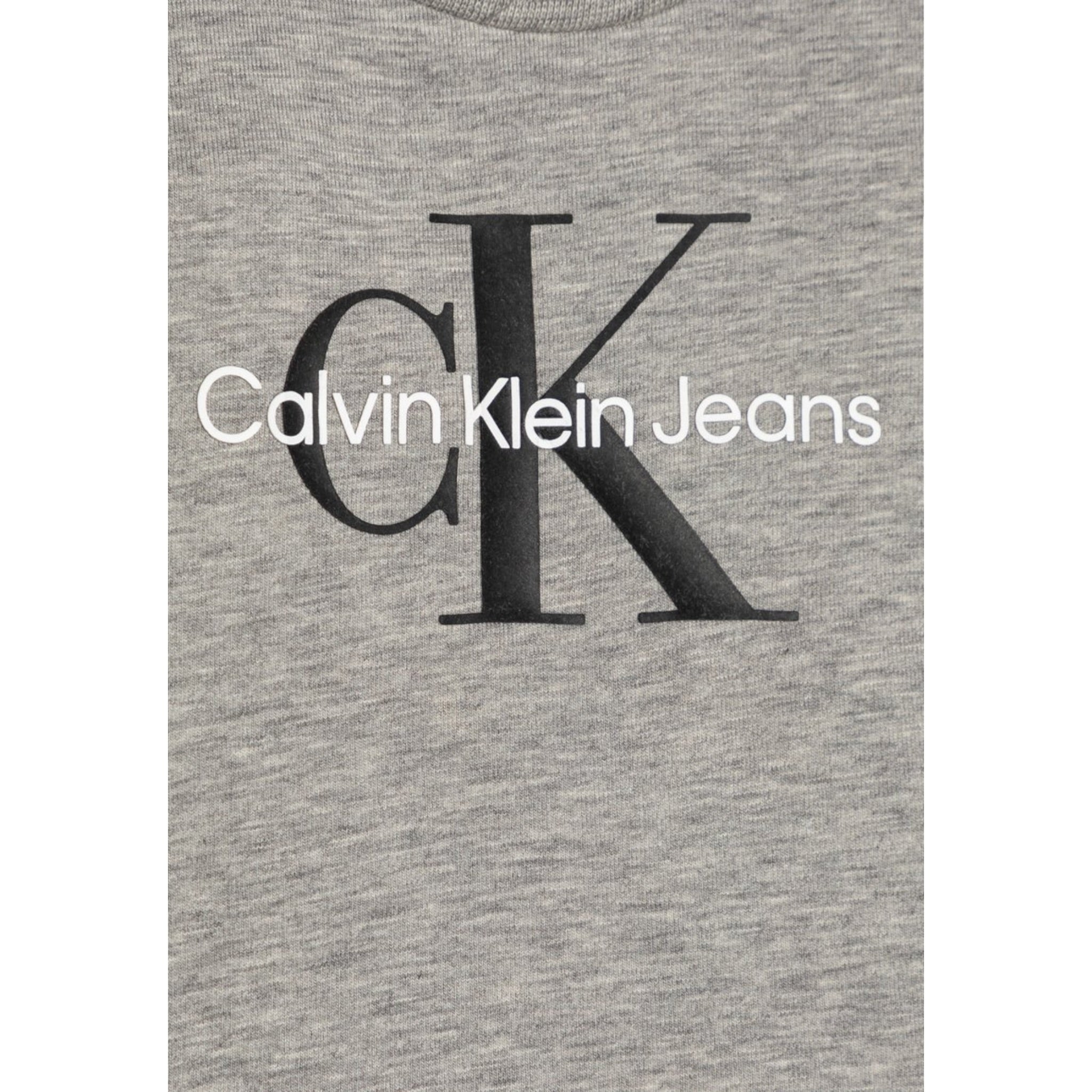 Calvin Klein Shirt Girocollo tinta unita con Logo Grigio per Neonato IN0IN00335 GRIGIO CALVIN KLEIN 