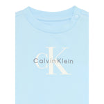 Calvin Klein Completo 3 Pezzi Felpa-T-Shirt-Pantalone Azzurro per Neonato IN0IN00336 AZZURRO CALVIN KLEIN 