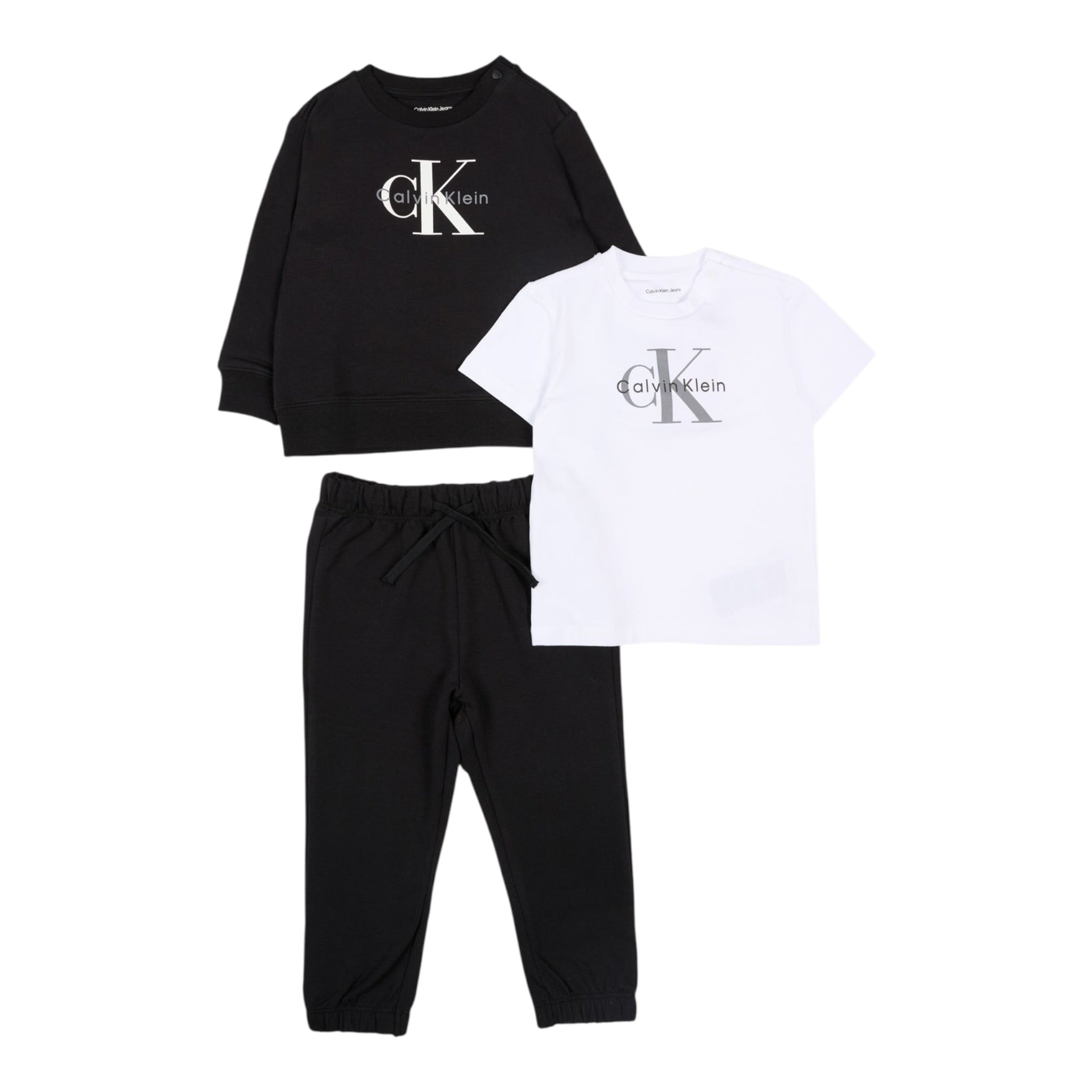 Calvin Klein Completo 3 Pezzi Felpa-T-Shirt-Pantalone Nero per Bambino IN0IN00336J NERO CALVIN KLEIN 