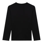Calvin Klein Shirt Girocollo tinta unita con Logo Nero per Bambino IU0IU00717 NERO CALVIN KLEIN 