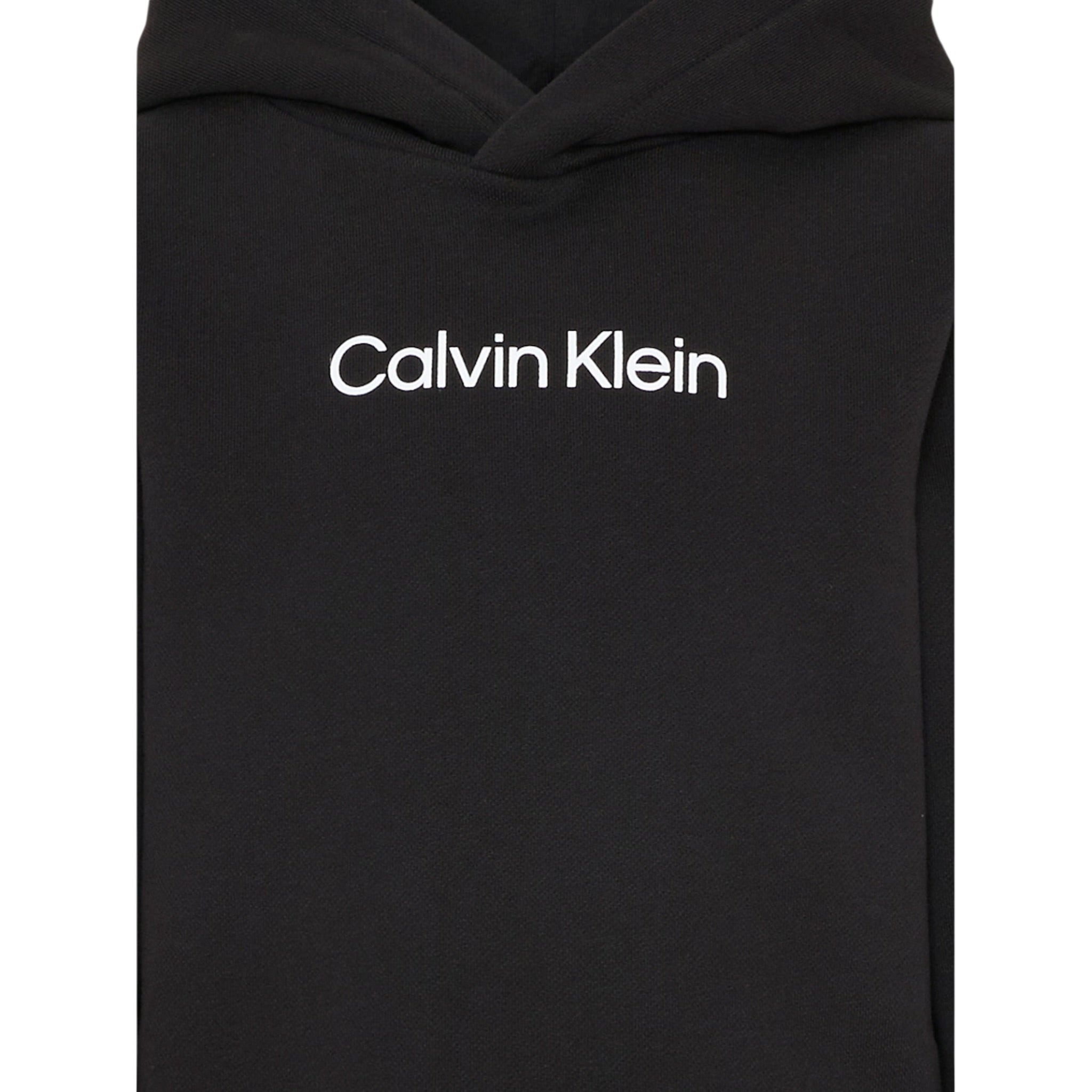 Calvin Klein Felpa Chiusa con Cappuccio tinta unita Nero per Bambino IU0IU0679T NERO CALVIN KLEIN 