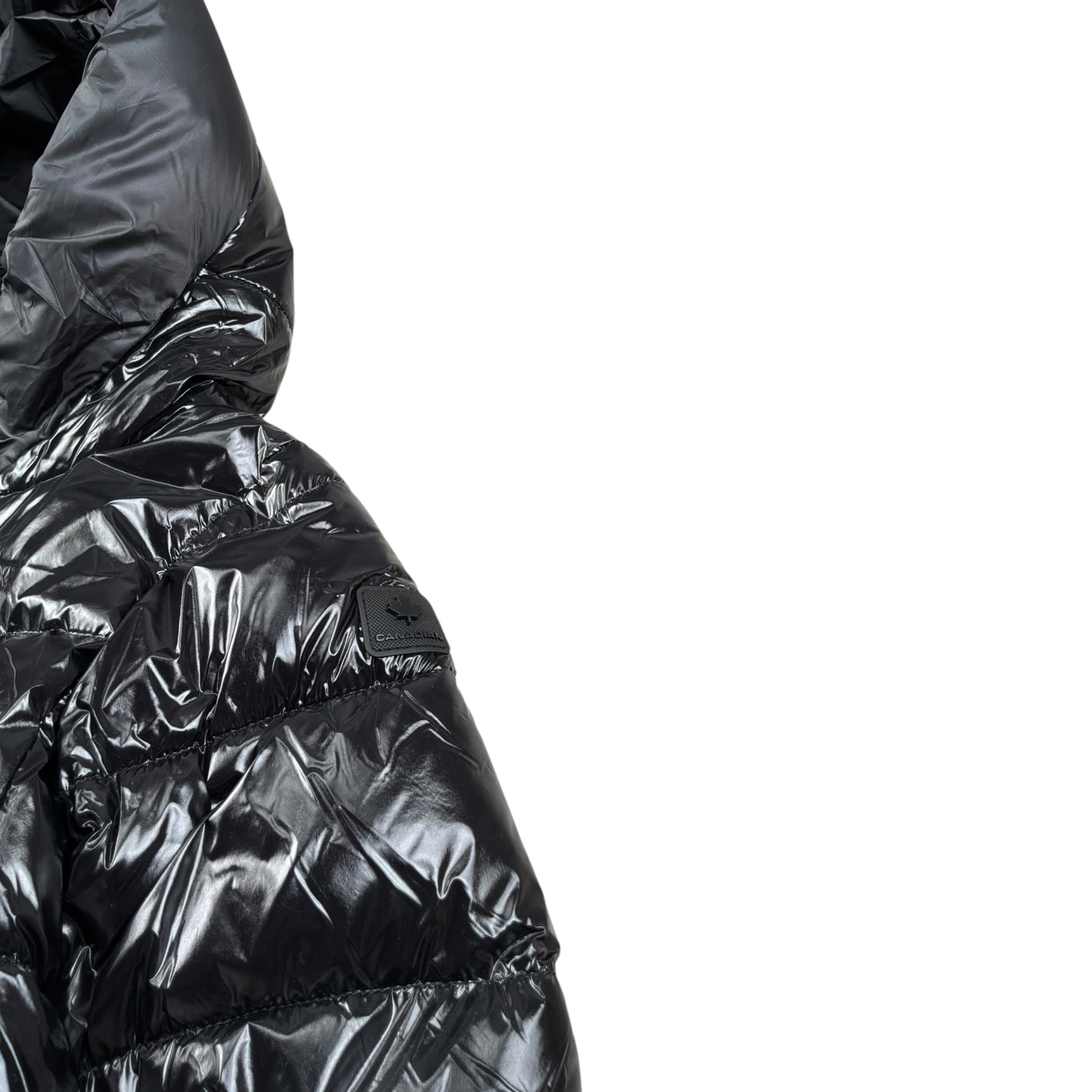 Canadian Giubbino tinta unita con Cappuccio Nero per Bambino CNG224229WKREG NERO CANADIAN 