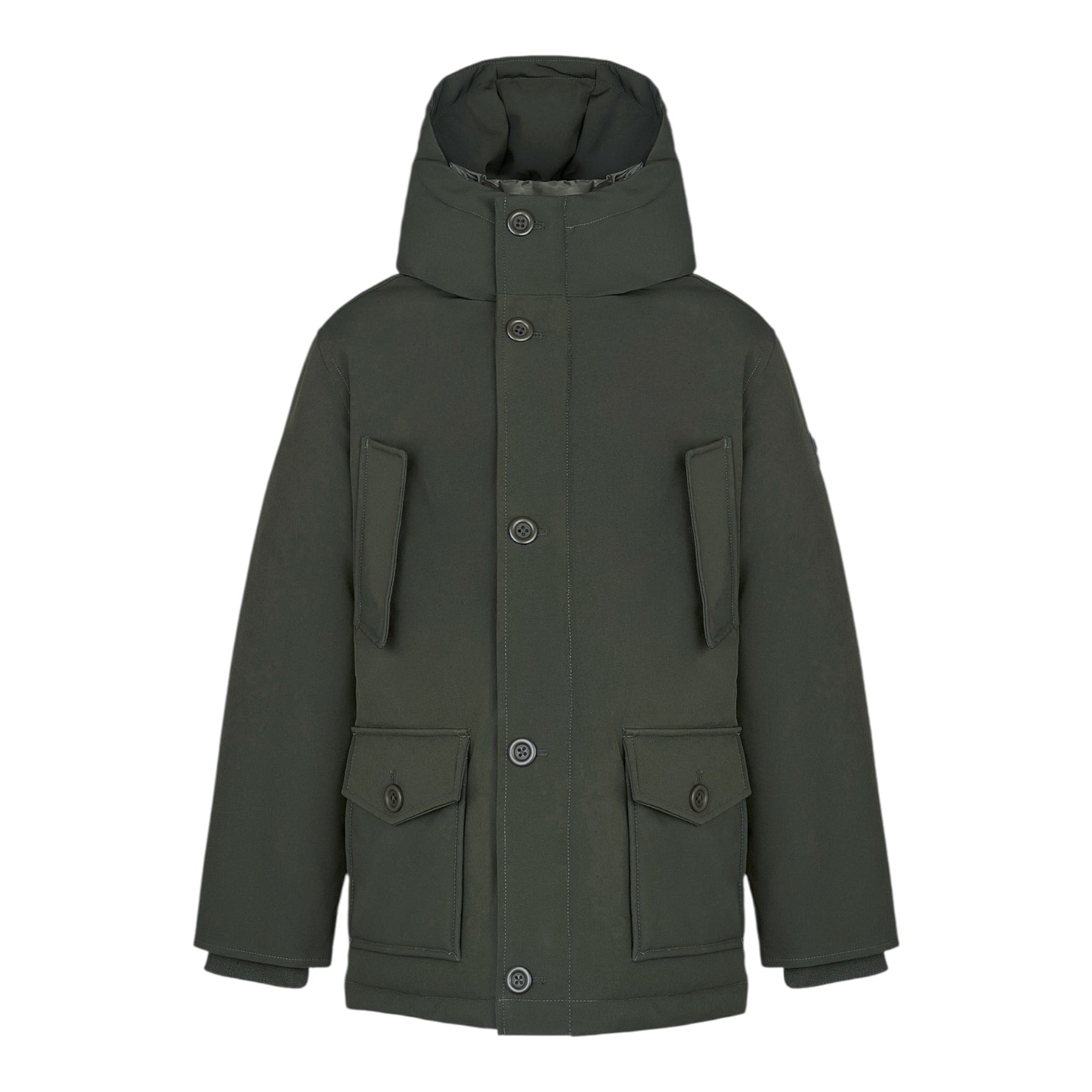 Canadian Giubbino tinta unita con Cappuccio Verde per Bambino CNG225303K VERDE CANADIAN 