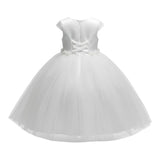 Carlo Pignatelli Abito Cerimonia tinta unita con Tulle Bianco per Bambina ABC3117CF BIANCO CARLO PIGNATELLI 