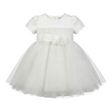 Carlo Pignatelli Abito Cerimonia tinta unita con Tulle Bianco per Neonata ABC3301B BIANCO CARLO PIGNATELLI 