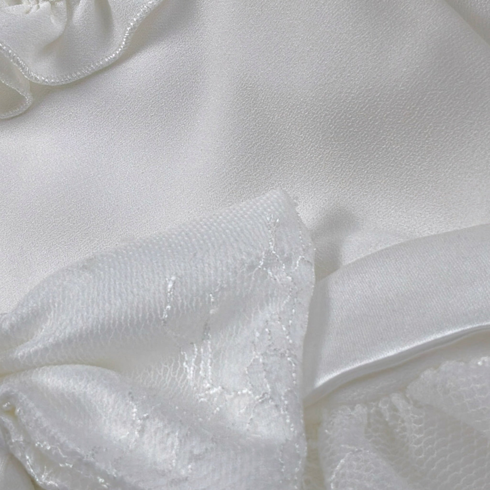 Carlo Pignatelli Abito Cerimonia tinta unita con Ricami E Tulle Bianco per Neonata CP66560 BIANCO CARLO PIGNATELLI 