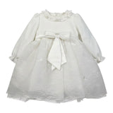 Carlo Pignatelli Abito Cerimonia tinta unita con Ricami E Tulle Bianco per Neonata CP66560 BIANCO CARLO PIGNATELLI 